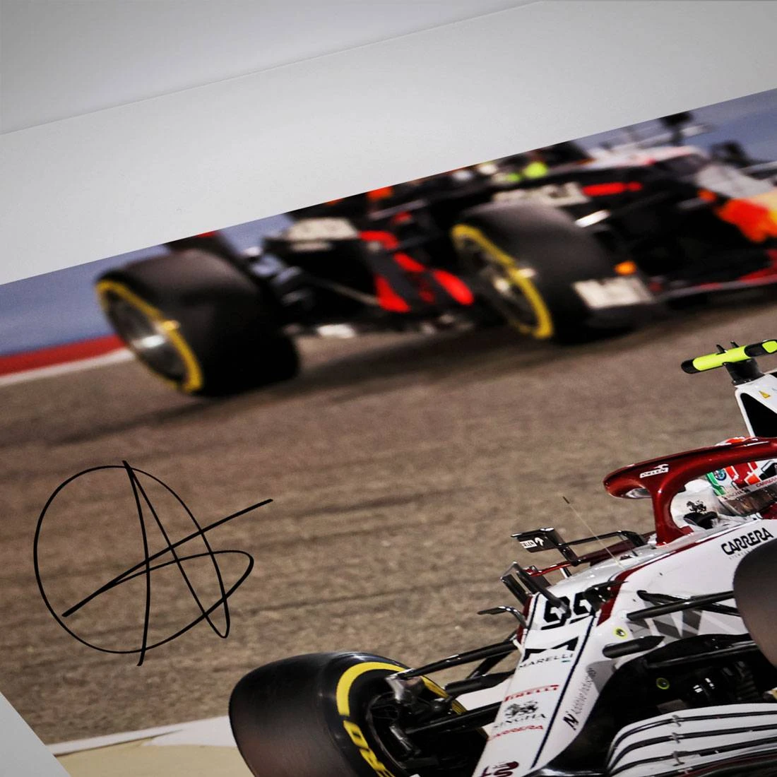 Alfa Romeo Antonio Giovinazzi 2021 Framed Signed Photograph – Bahrain GP Alfa Romeo 3 Alfa Romeo Antonio Giovinazzi 2021 Framed Signed Photograph – Bahrain GP Alfa Romeo