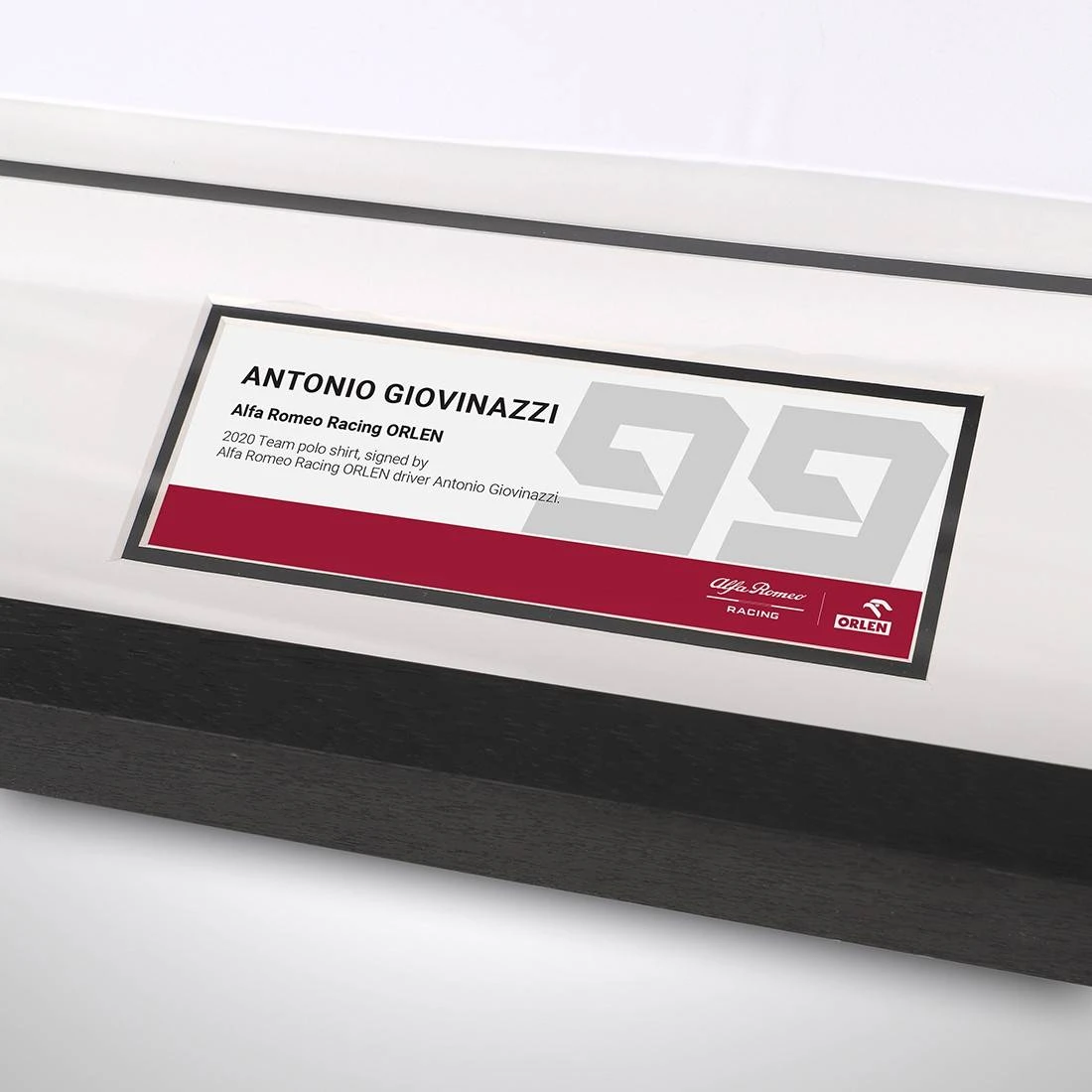 F1 Authentics Antonio Giovinazzi 2020 Framed Signed Polo Shirt 6 F1 Authentics Antonio Giovinazzi 2020 Framed Signed Polo Shirt