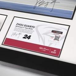 Alfa Romeo Zhou Guanyu 2022 Signed Bodywork & Photo