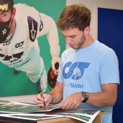 AlphaTauri Pierre Gasly 2020 Signed Italian GP Podium Photograph AlphaTauri