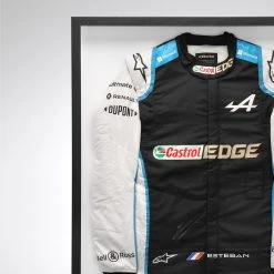 Alpine Esteban Ocon 2021 Framed Signed Race-worn Race Suit - Bahrain GP Alpine