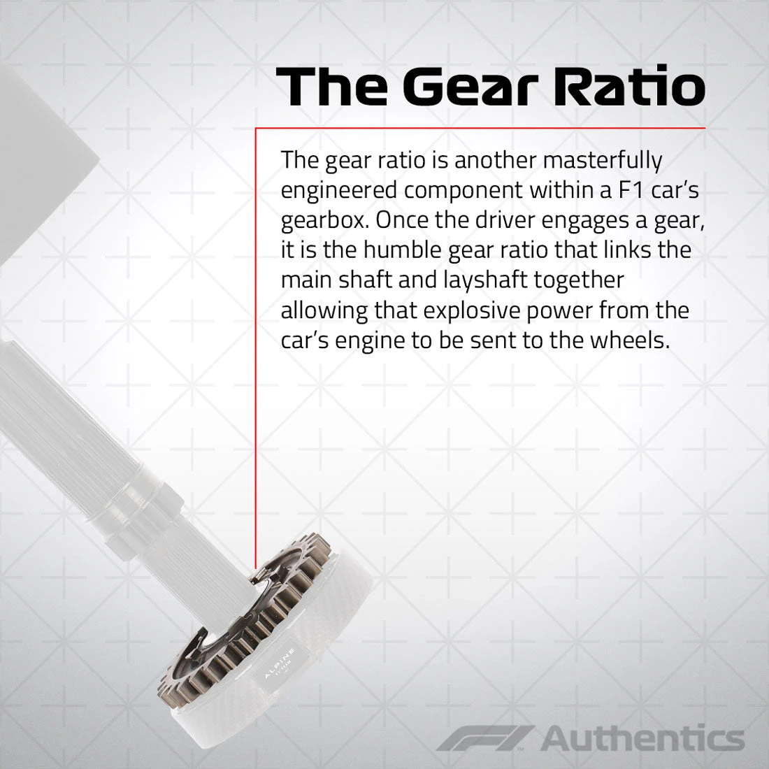 Alpine F1 Team Gear & Silver Layshaft Lamp 5 Alpine F1 Team Gear & Silver Layshaft Lamp