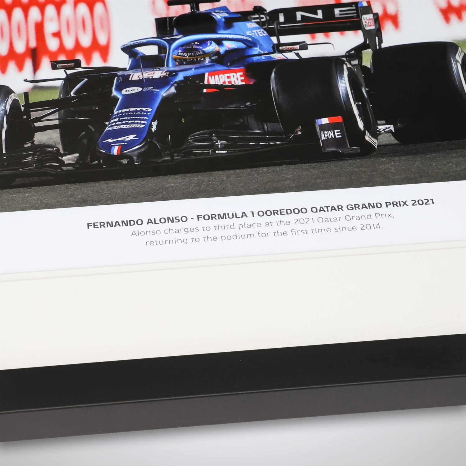Alpine Fernando Alonso 2021 Signed Photo – Qatar GP 2 2 Alpine Fernando Alonso 2021 Signed Photo – Qatar GP 2