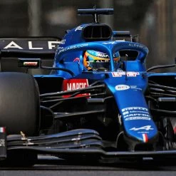 Alpine Fernando Alonso 2021 Signed Photograph – Azerbaijan GP Alpine