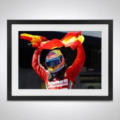 Fernando Alonso 1st Home Win With Ferrari – Spanish GP 2013 - James Moy Print