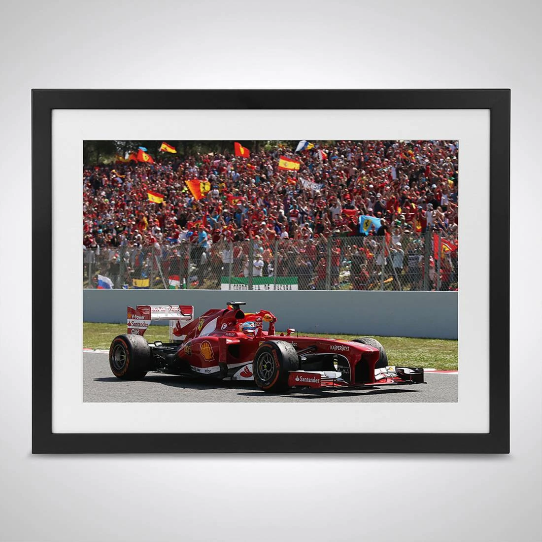 Fernando Alonso 1st Home Win With Ferrari – Spain 2013 - James Moy Print 1 Fernando Alonso 1st Home Win With Ferrari – Spain 2013 - James Moy Print