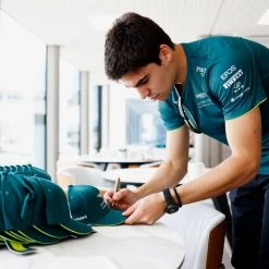 Lance Stroll Aston Martin 2021 Framed Signed Cap