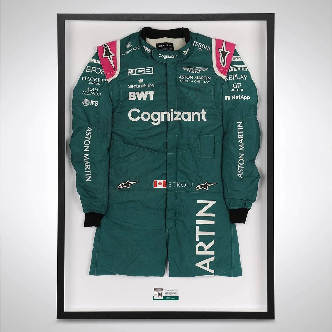 Aston Martin Lance Stroll 2021 Signed Race Used Race Suit – Hungarian GP 1 Aston Martin Lance Stroll 2021 Signed Race Used Race Suit – Hungarian GP