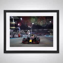 Red Bull Max Verstappen 2021 World Champion Fireworks - James Moy Print