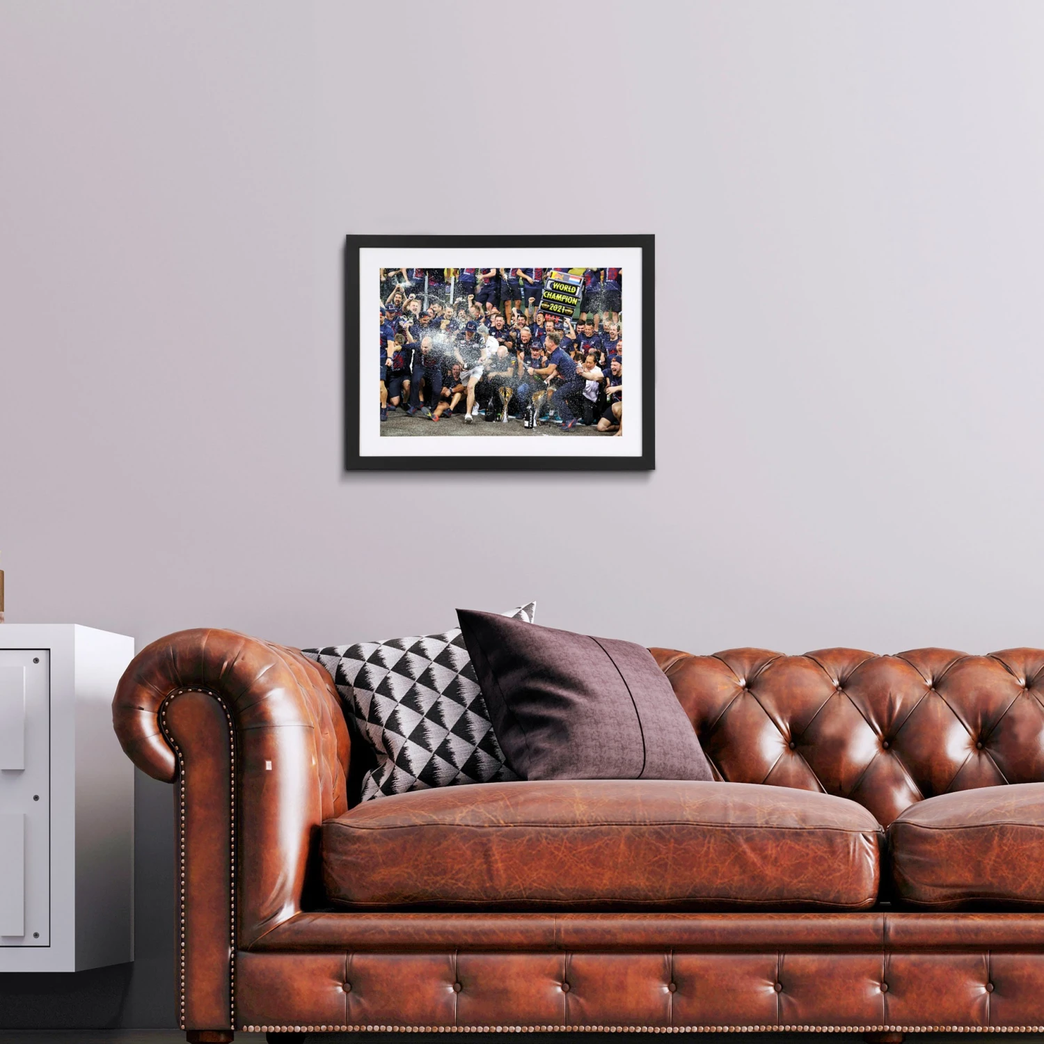 Max Verstappen 2021 World Champion Red Bull Team Celebrations – James Moy Print 3 Max Verstappen 2021 World Champion Red Bull Team Celebrations – James Moy Print