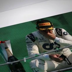 AlphaTauri Pierre Gasly 2020 Signed Italian GP Podium Steps Photograph 11 AlphaTauri Pierre Gasly 2020 Signed Italian GP Podium Steps Photograph