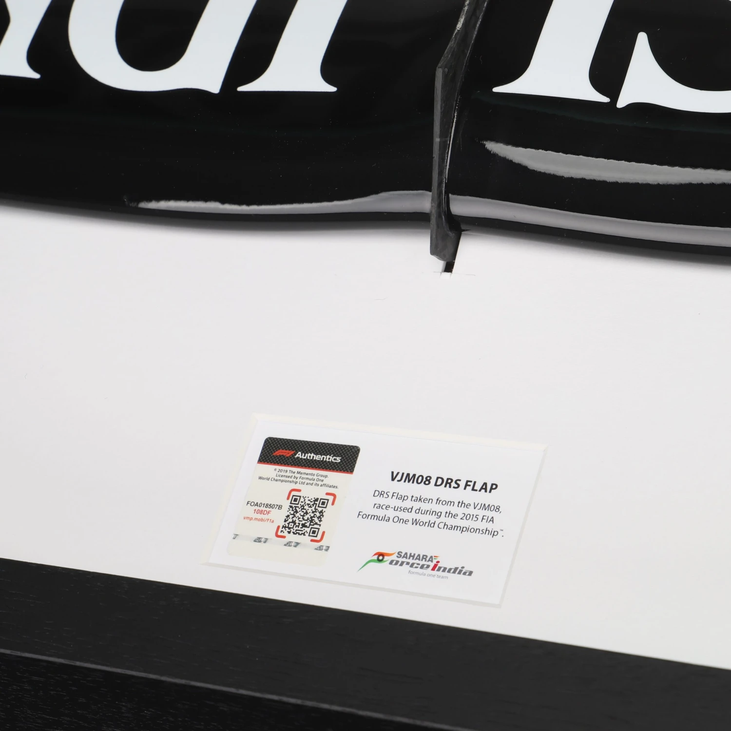 Racing Point Force India Sahara Force India F1 Team 2015 Rear Wing DRS Flap 2 Racing Point Force India Sahara Force India F1 Team 2015 Rear Wing DRS Flap