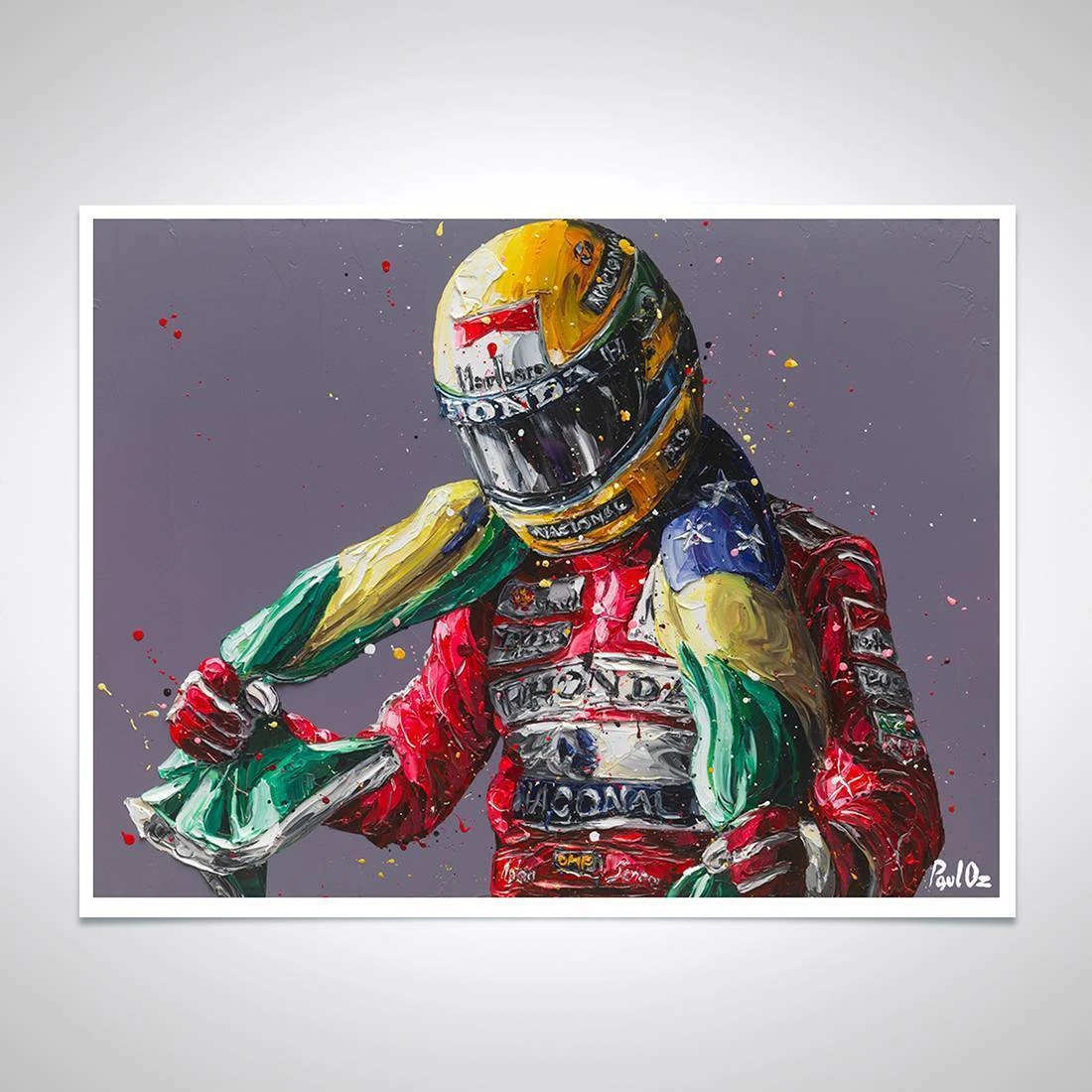 Team Archive Ayrton Senna 25th Anniversary Portrait - Paul Oz 1 Team Archive Ayrton Senna 25th Anniversary Portrait - Paul Oz