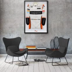 McLaren Stoffel Vandoorne 2017 Official Replica Race Suit With Chandon Letter Branding McLaren