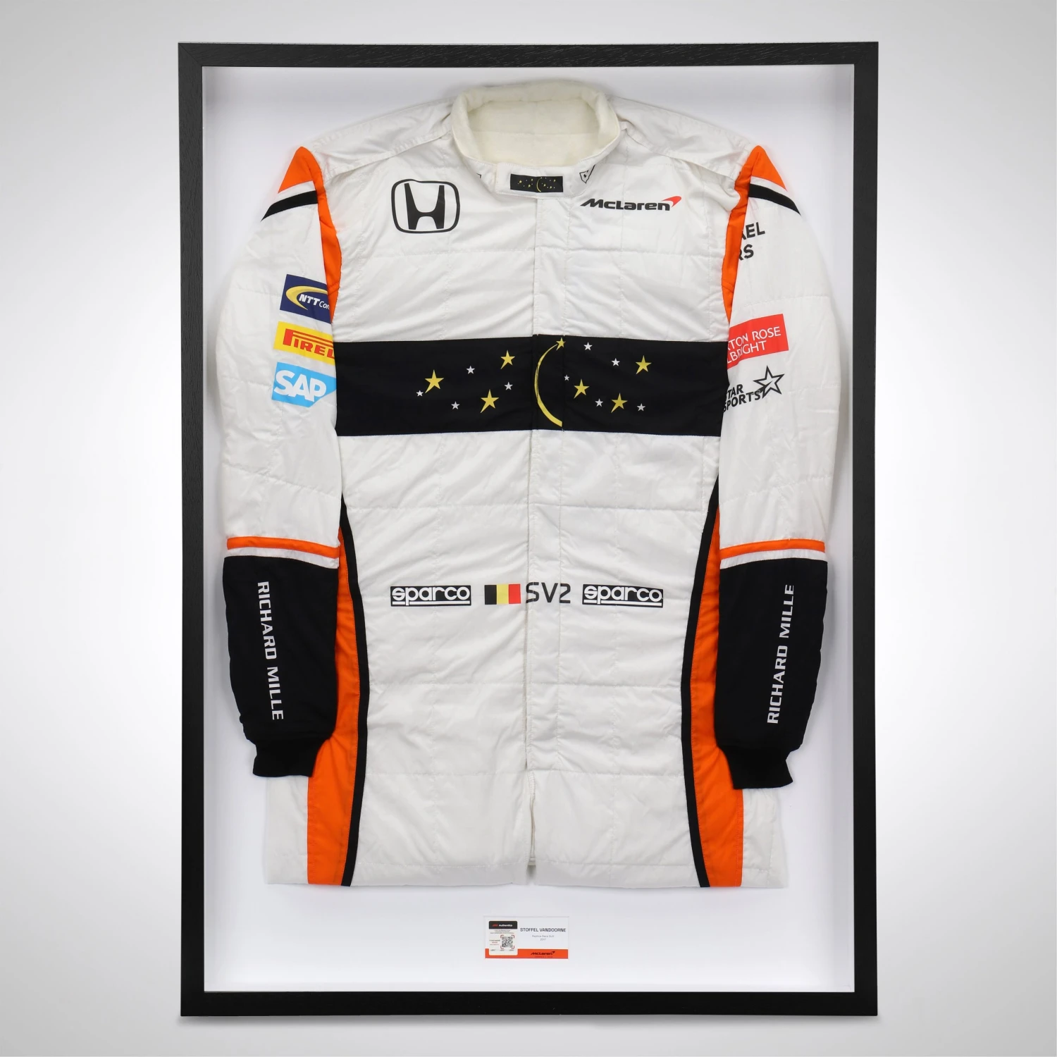 McLaren Stoffel Vandoorne 2017 Official Replica Race Suit With Chandon Star Branding McLaren 1 McLaren Stoffel Vandoorne 2017 Official Replica Race Suit With Chandon Star Branding McLaren