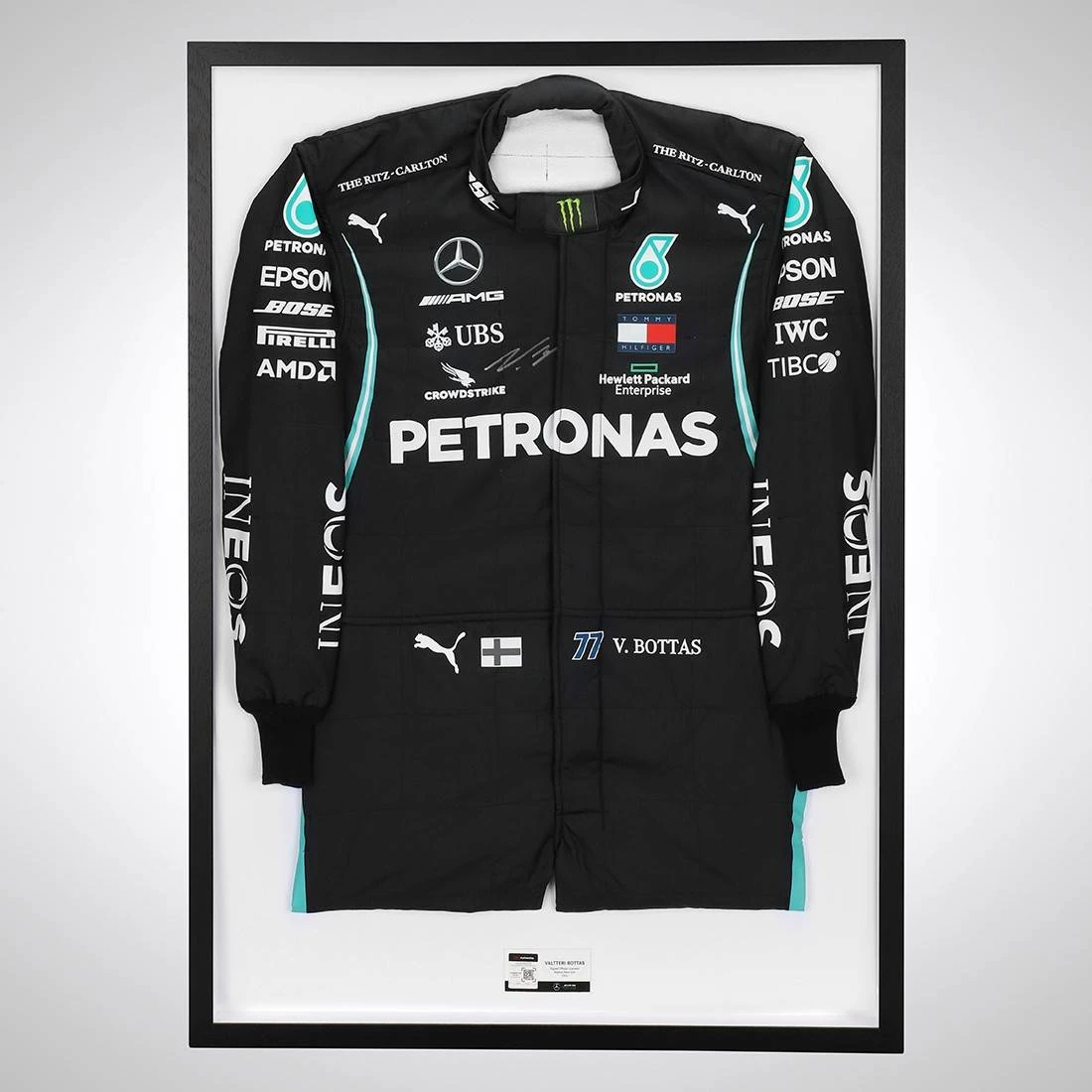 Mercedes-AMG Petronas Mercedes Valtteri Bottas 2020 Signed Official Replica Racesuit 1 Mercedes-AMG Petronas Mercedes Valtteri Bottas 2020 Signed Official Replica Racesuit