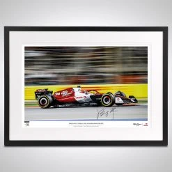 Alfa Romeo Zhou Guanyu 2022 Signed Photograph – Bahrain GP Alfa Romeo