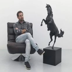 Ferrari Paul Oz Rearing Horse Statue