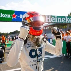 AlphaTauri Pierre Gasly 2020 Signed Italian GP Podium Photograph AlphaTauri