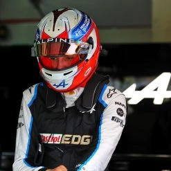 Alpine Esteban Ocon 2021 Framed Signed Race-worn Race Suit - Bahrain GP Alpine 8 Alpine Esteban Ocon 2021 Framed Signed Race-worn Race Suit - Bahrain GP Alpine